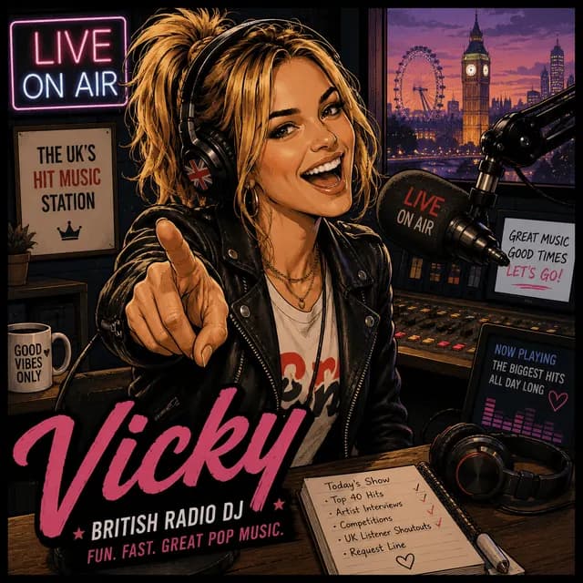 Vicky, beMyPOD AI host — Prime-time anchor